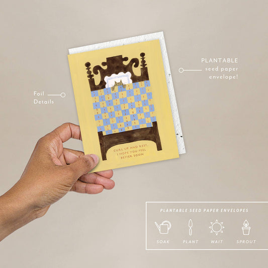 Cat Nap Get Well Card