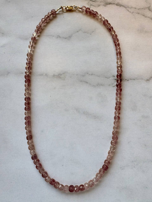 Lillian Natural Gemstone Necklace | Red Star Quartz