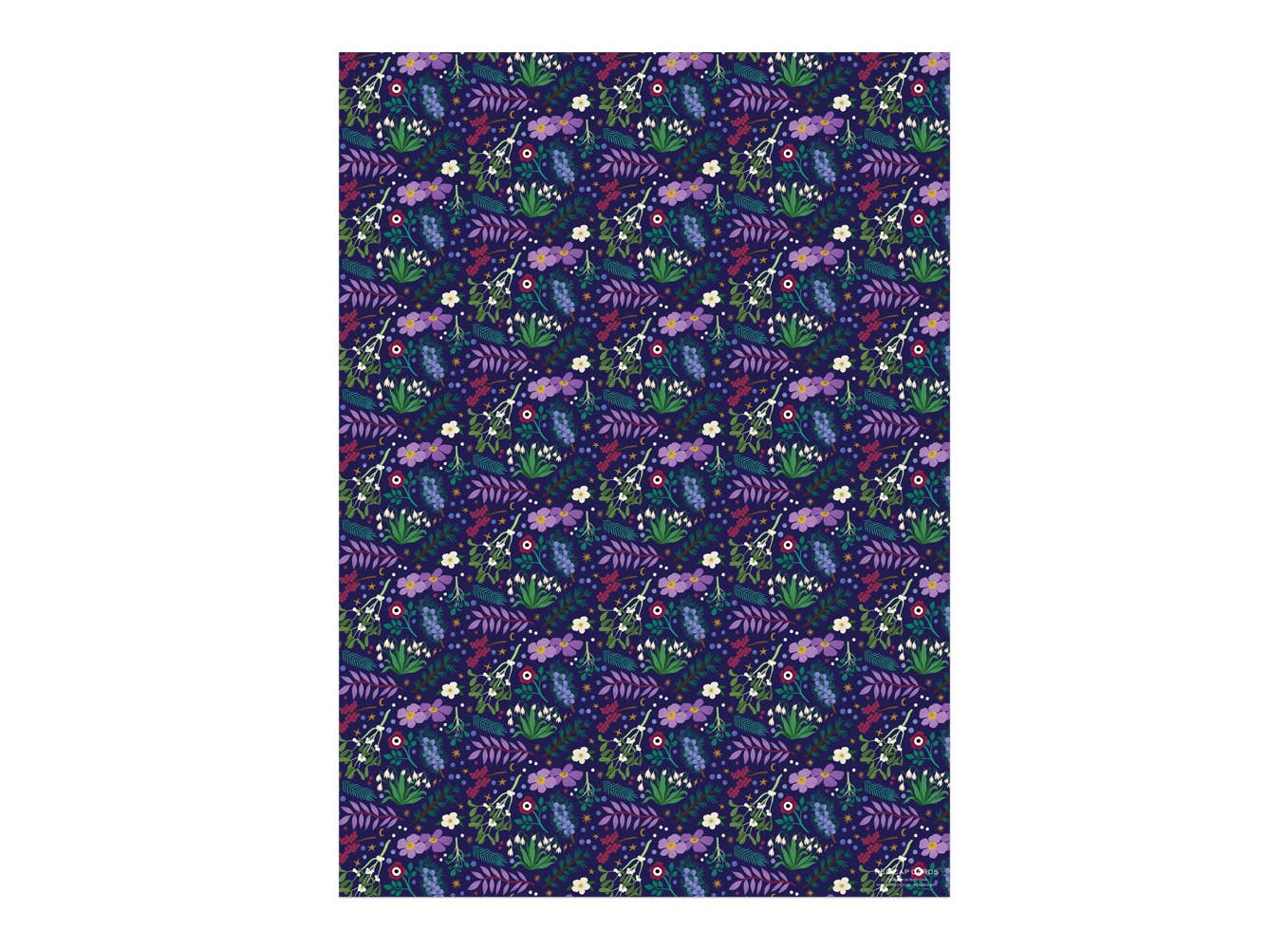 Winter Botanicals Rolled Gift Wrap