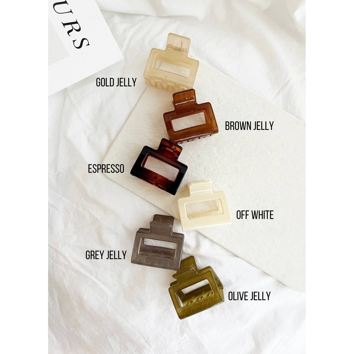 Jelly Boxy Hair Claw | Olive Jelly
