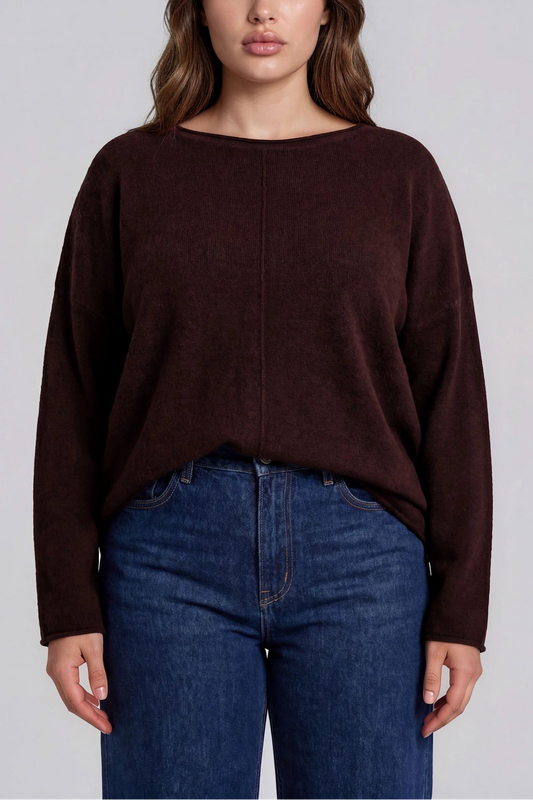Roll Neck Sweater | Redwood | Extended