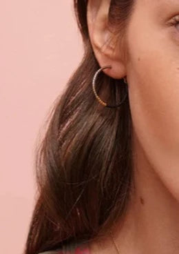 Color Field Hoops Small | Olive
