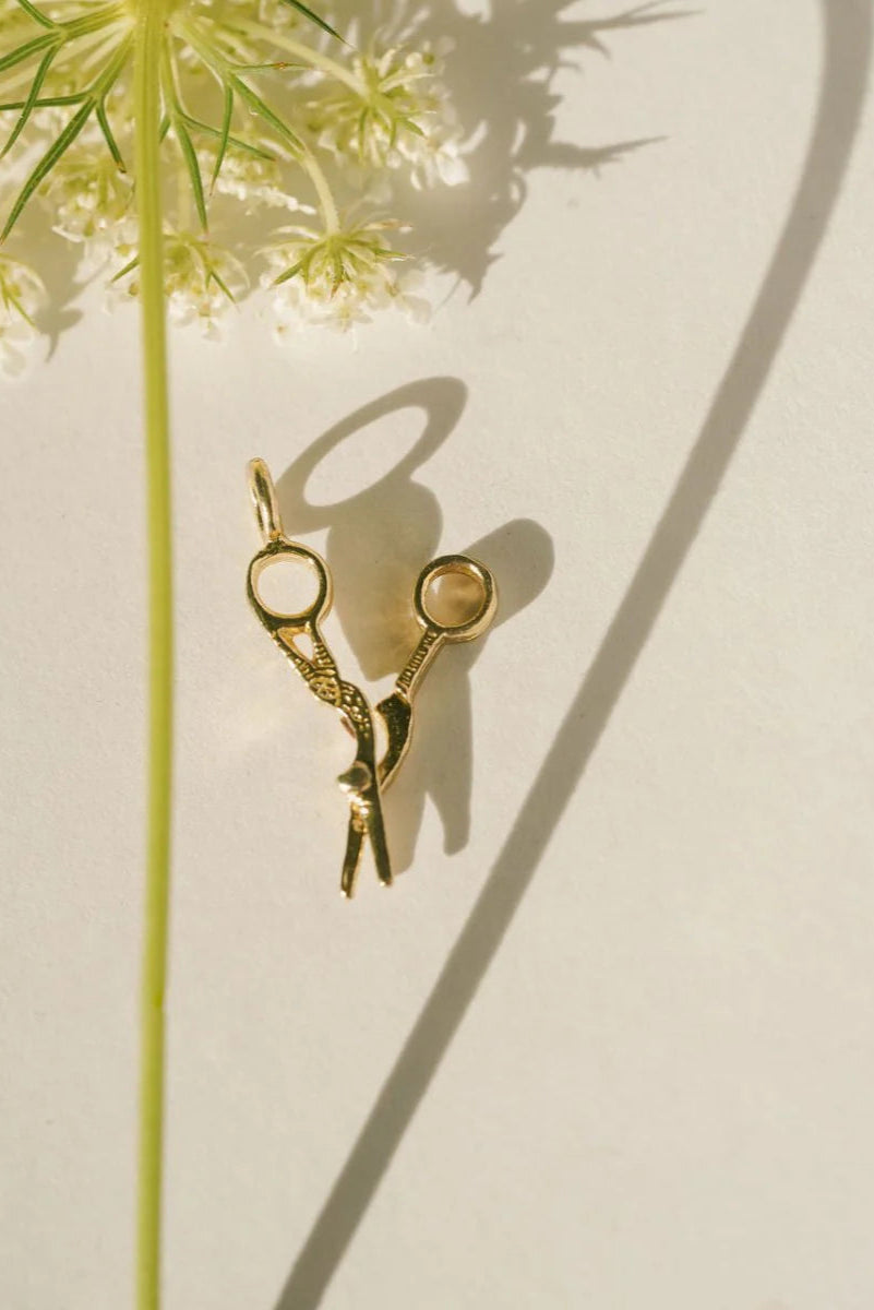 Crane Scissors Charm