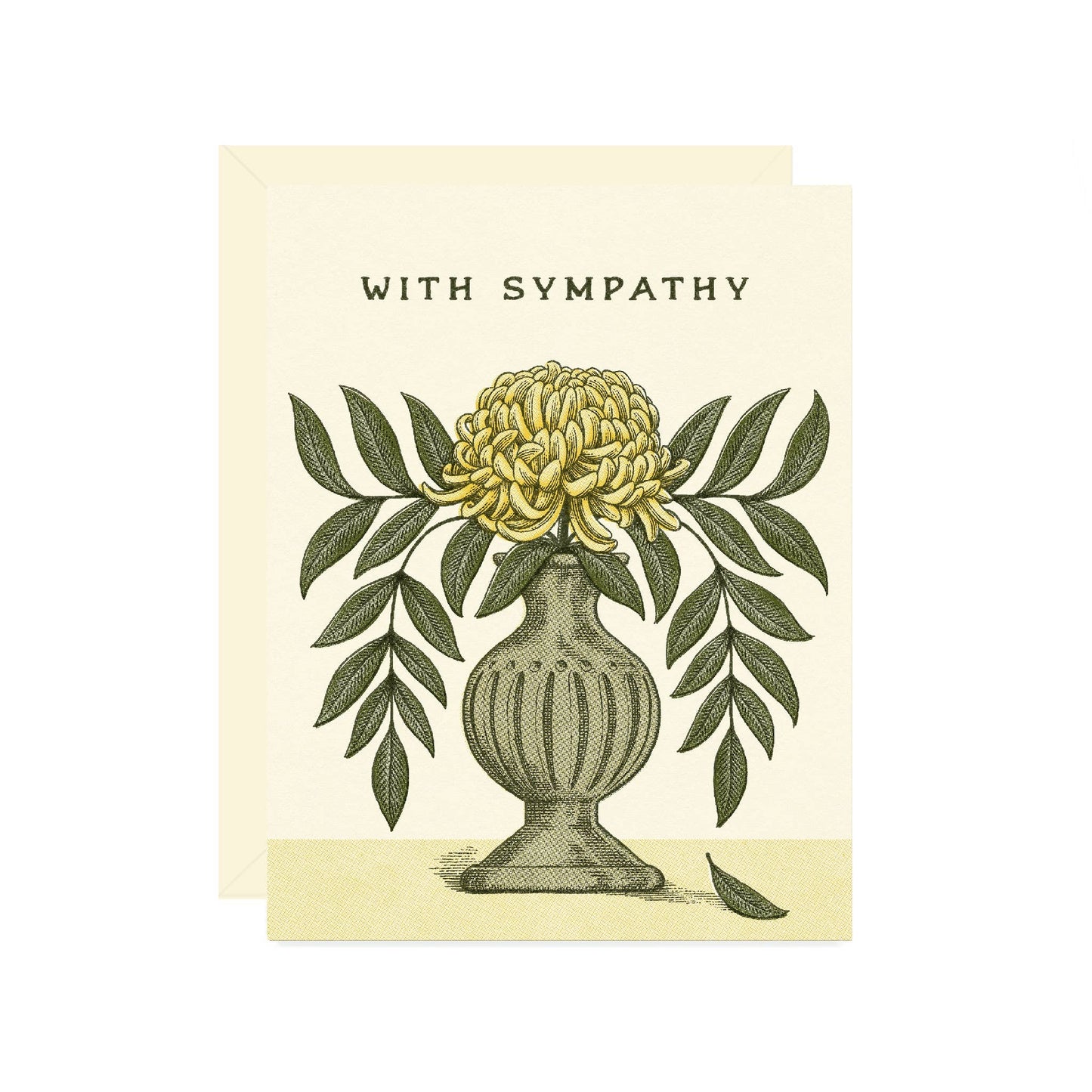 With Sympathy Chrysanthemum Card