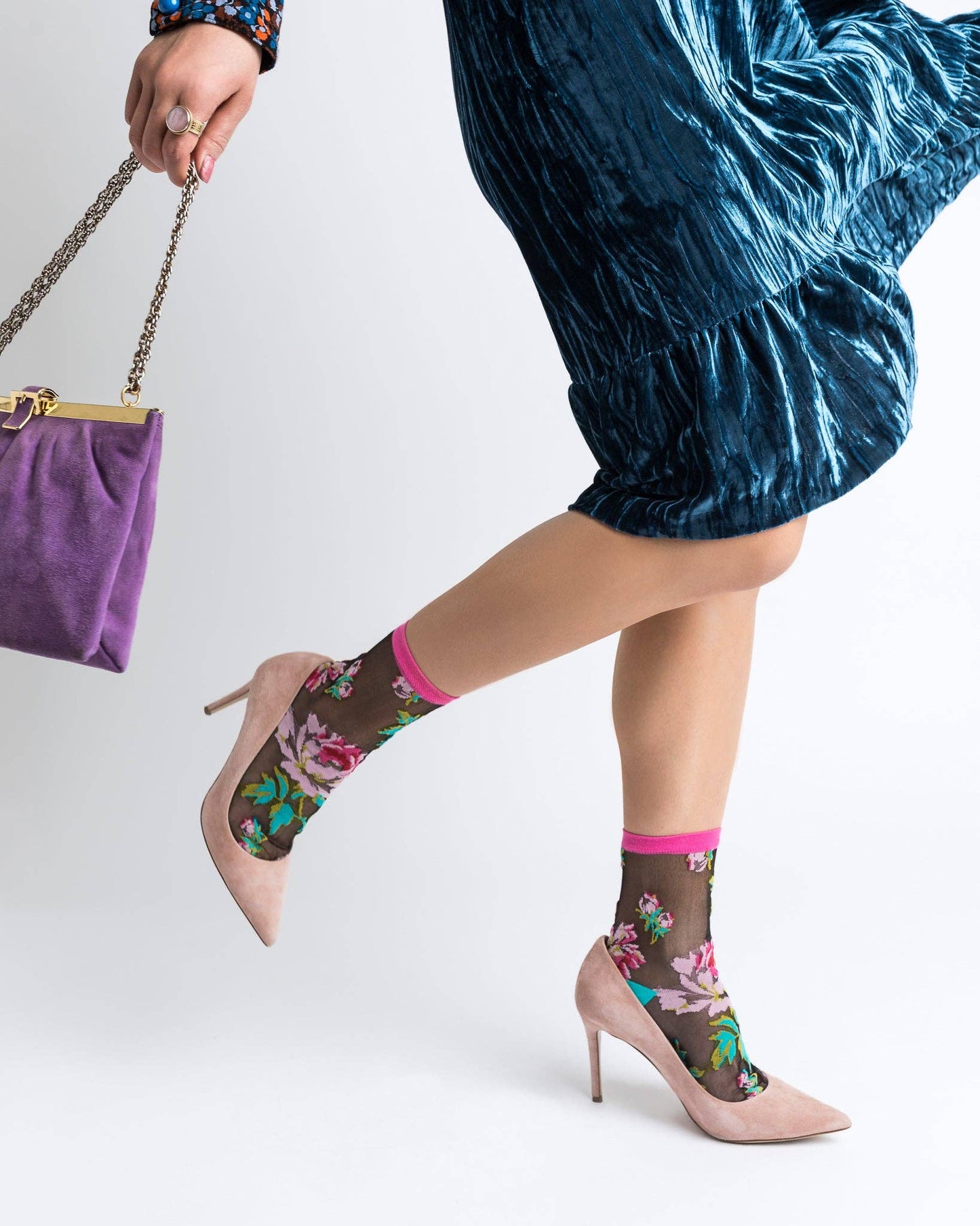 English Rose Sheer Socks