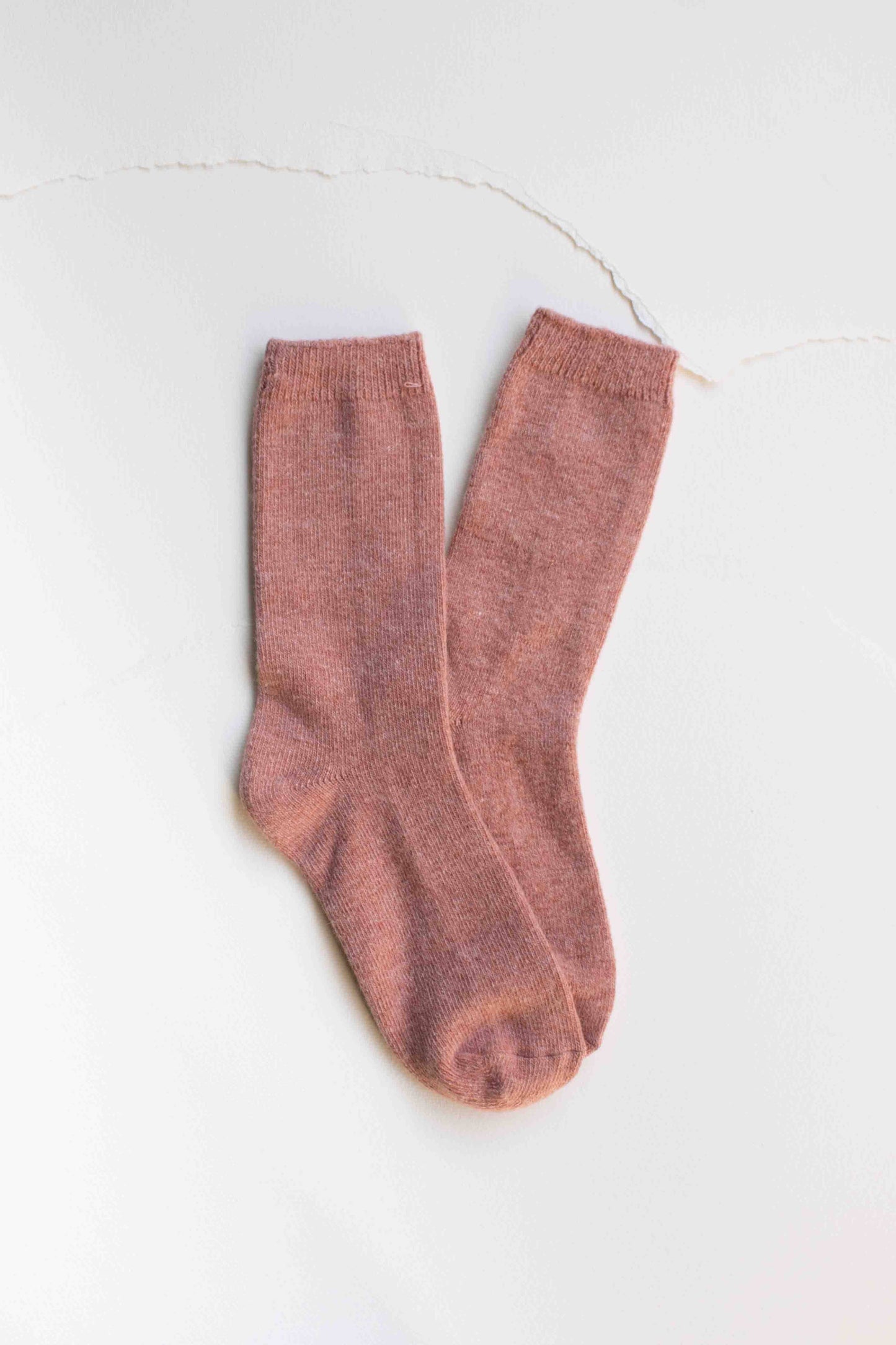 Wool Cashmere Blend Socks | Coral