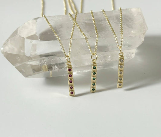 Scarlet Necklace | Emerald CZ