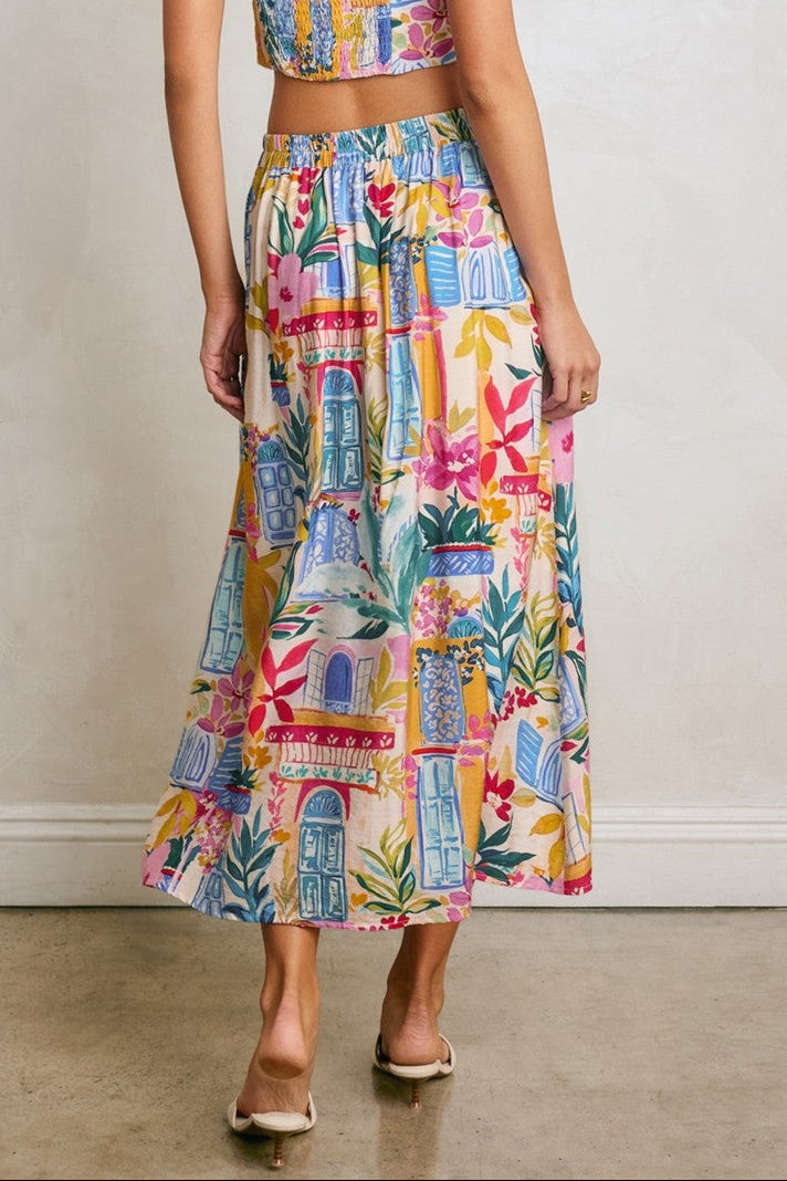 Mykonos Market Midi Skirt