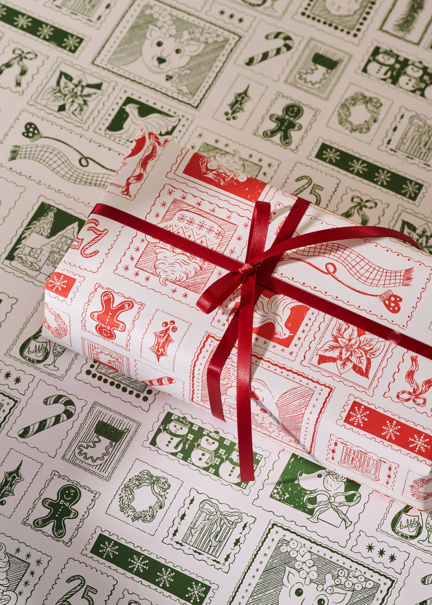 North Pole Post Double Sided Gift Wrap | Roll of 3 Sheets