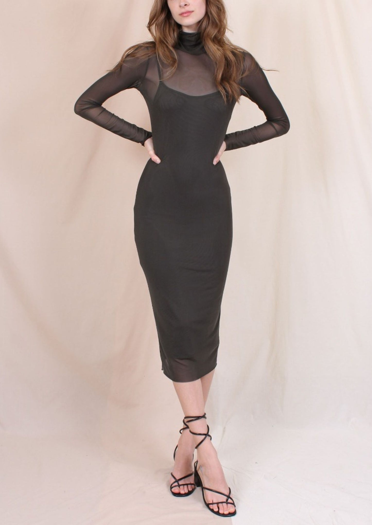 Mesh Your Match Dress | Olive
