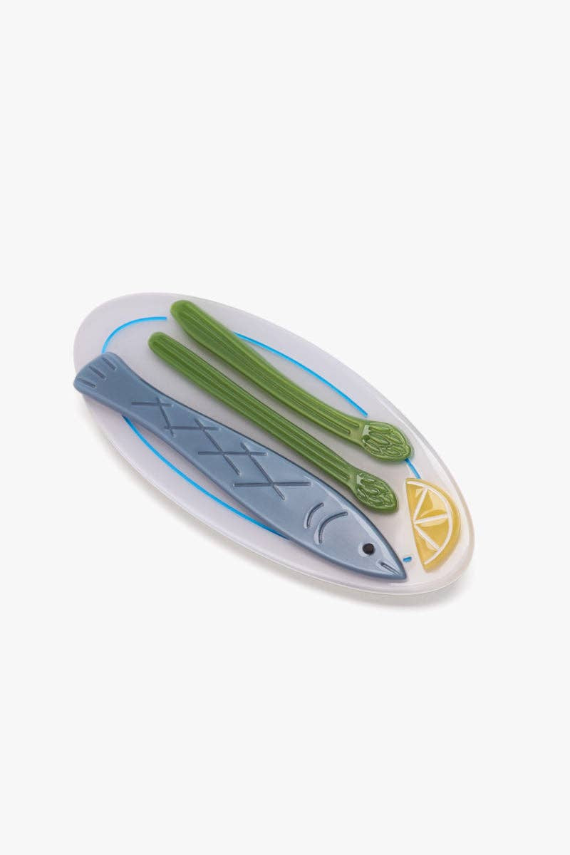 Sardine Fish Plate Hair Clip