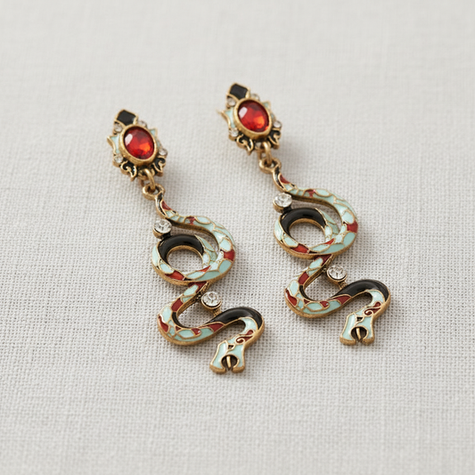 Colorful Twisted Snake Earrings