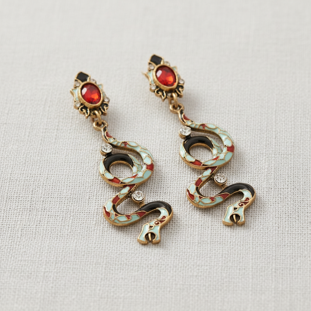 Colorful Twisted Snake Earrings
