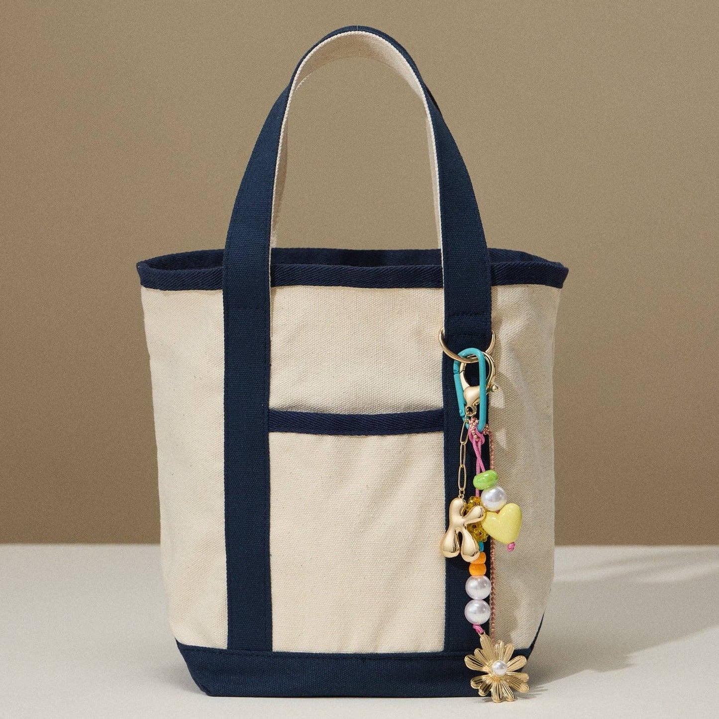 Floral Beaded Bag Charm