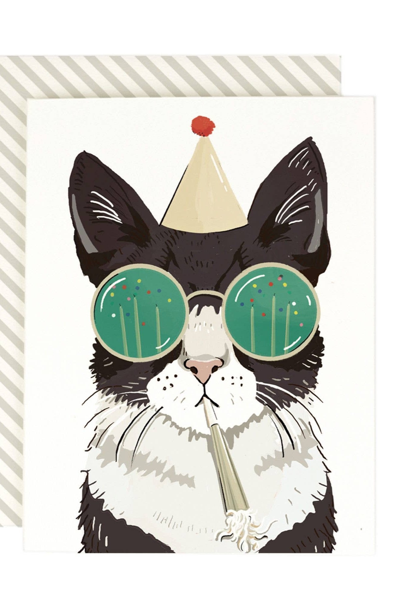 Birthday Party Cat Card