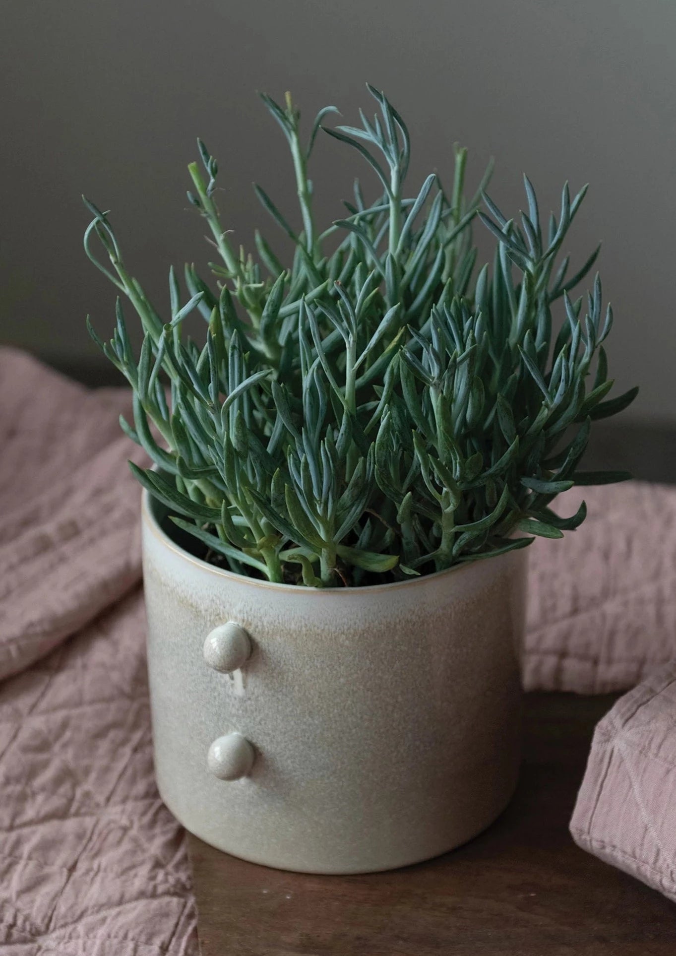 Stoneware Planter with Glaze