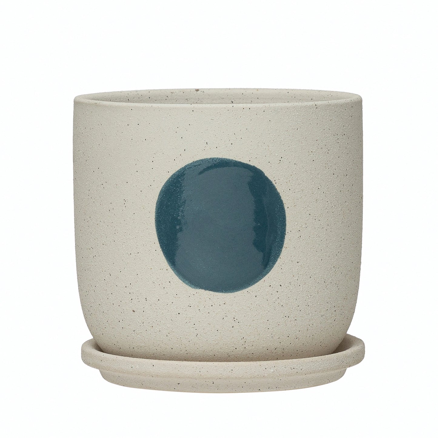 Stoneware Planter with Saucer