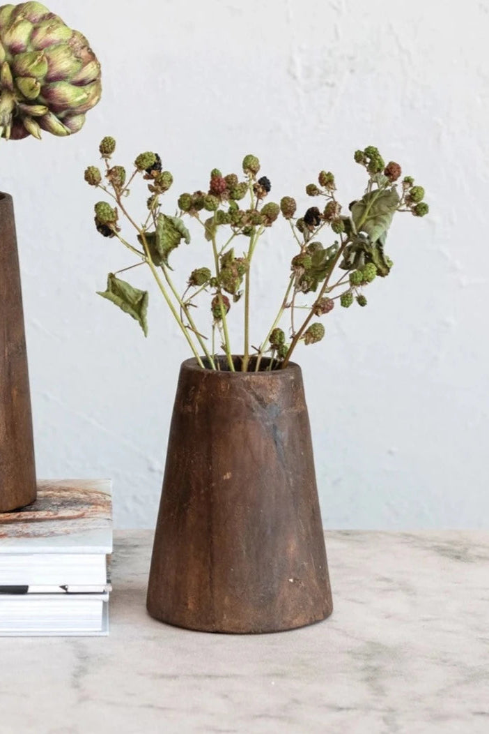 Reclaimed Wood Vase | Small