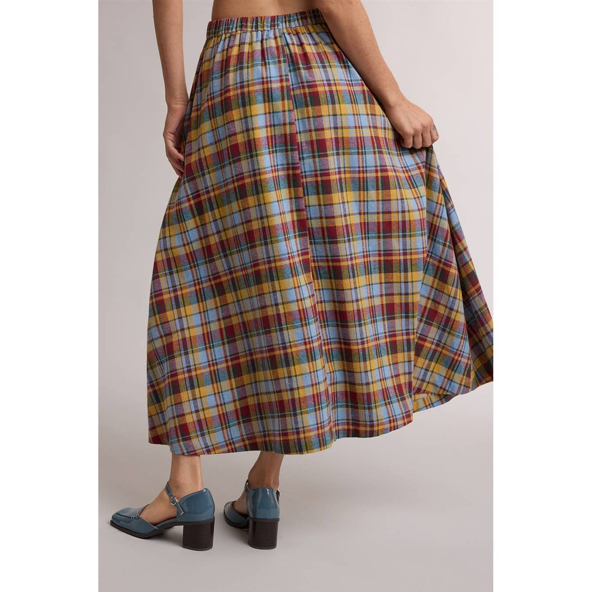 Plaid About You Midi Skirt