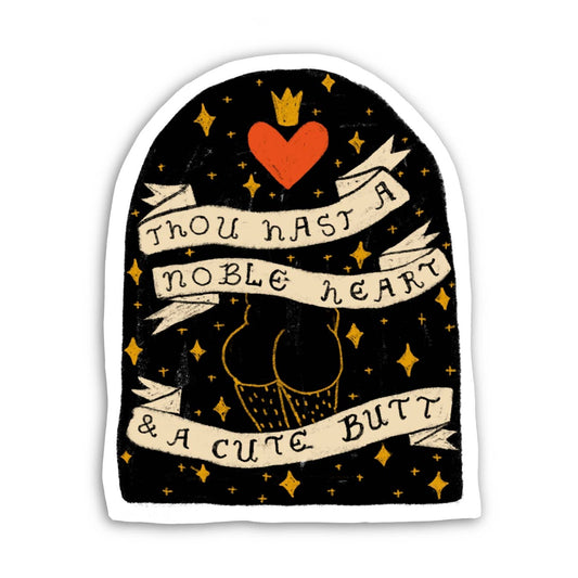 Noble Heart & Cute Butt Sticker