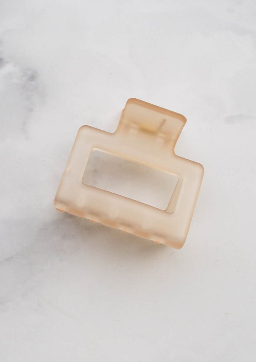 Boxy Hair Clip | Ice Matte Beige