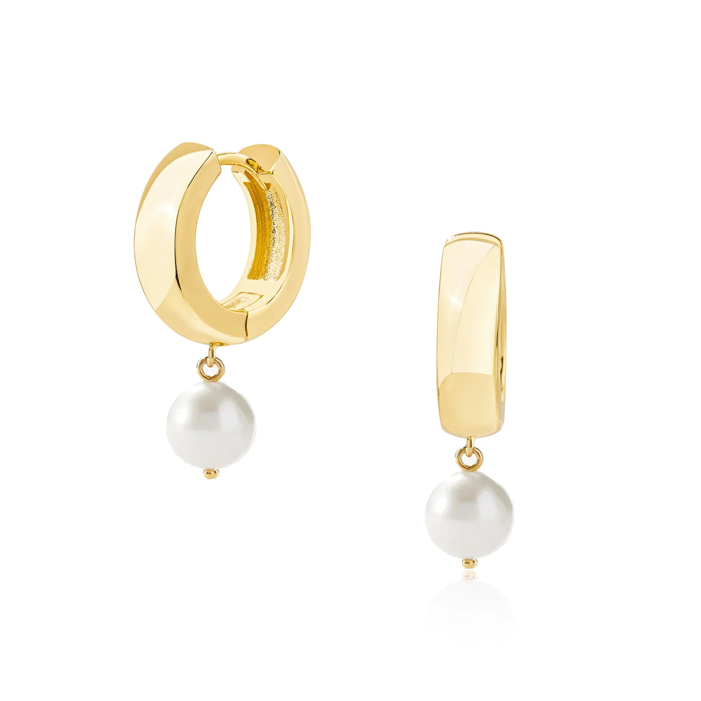 Devon Drop Hoops | Pearl