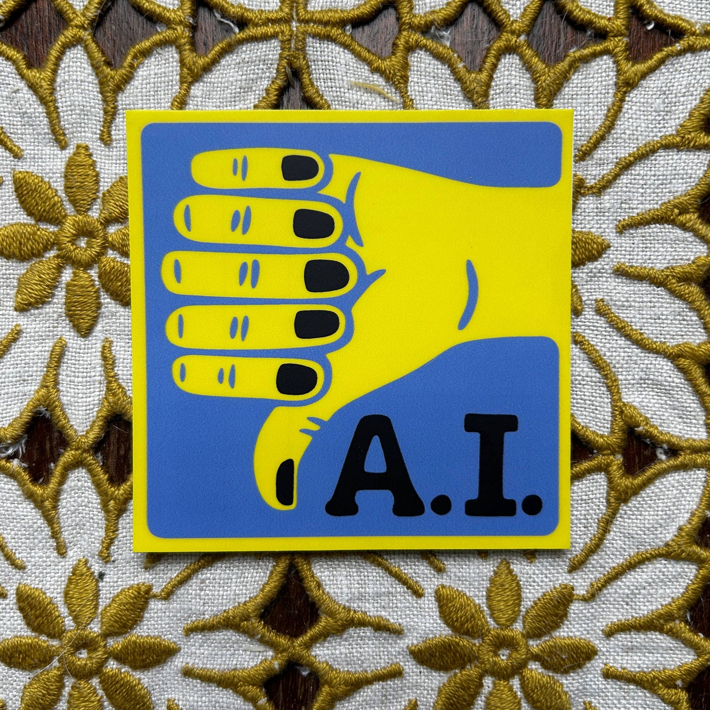 Thumbs Down to AI Sticker