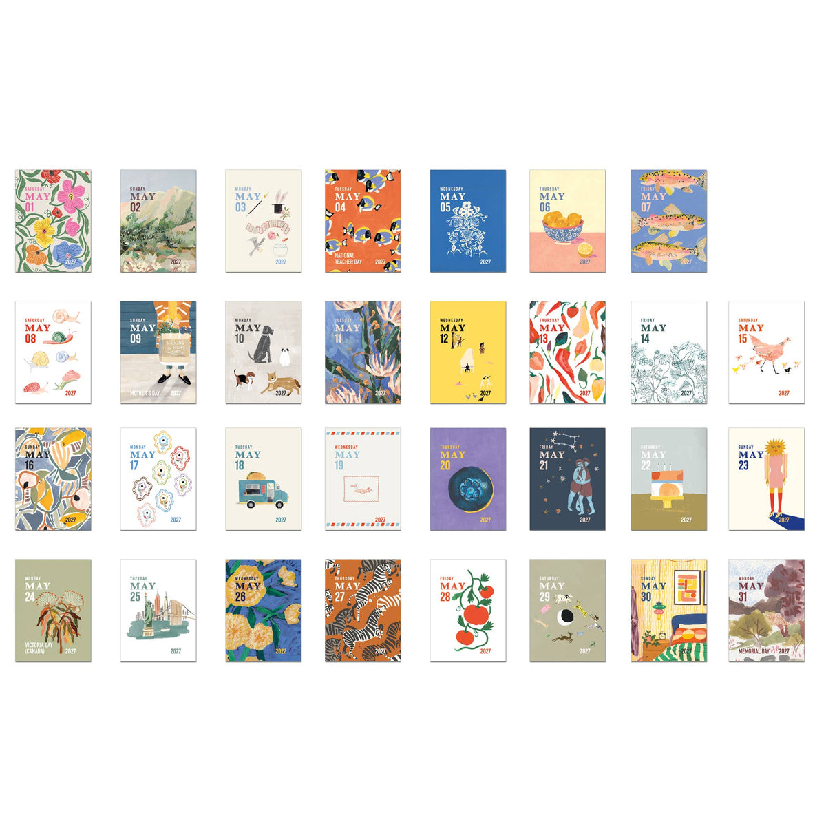 2027 Daily Post Calendar