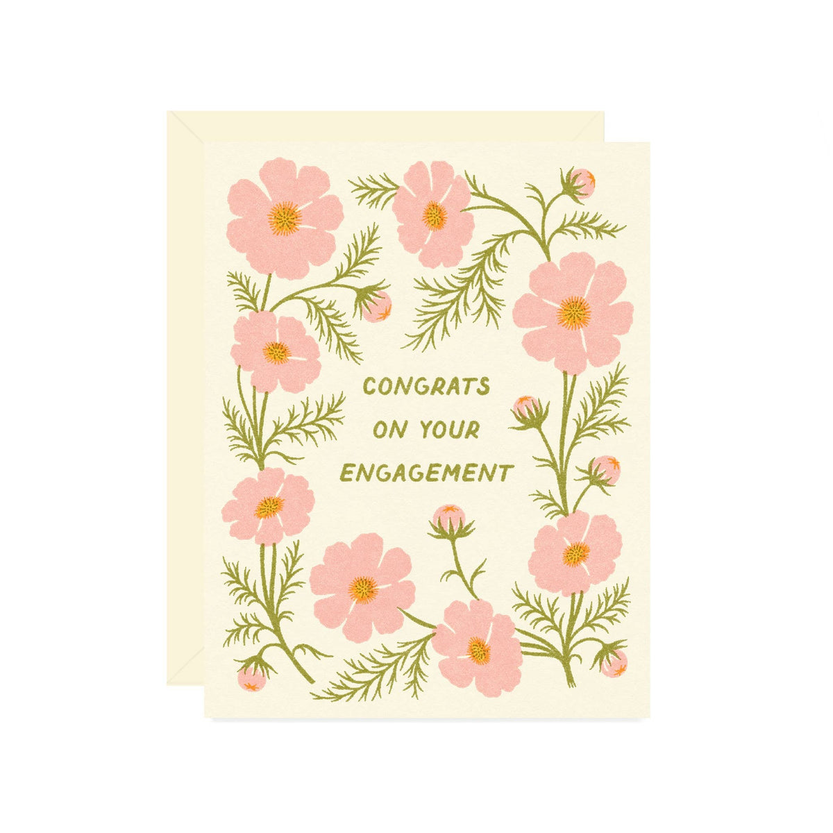 Cosmos Floral Engagement Card