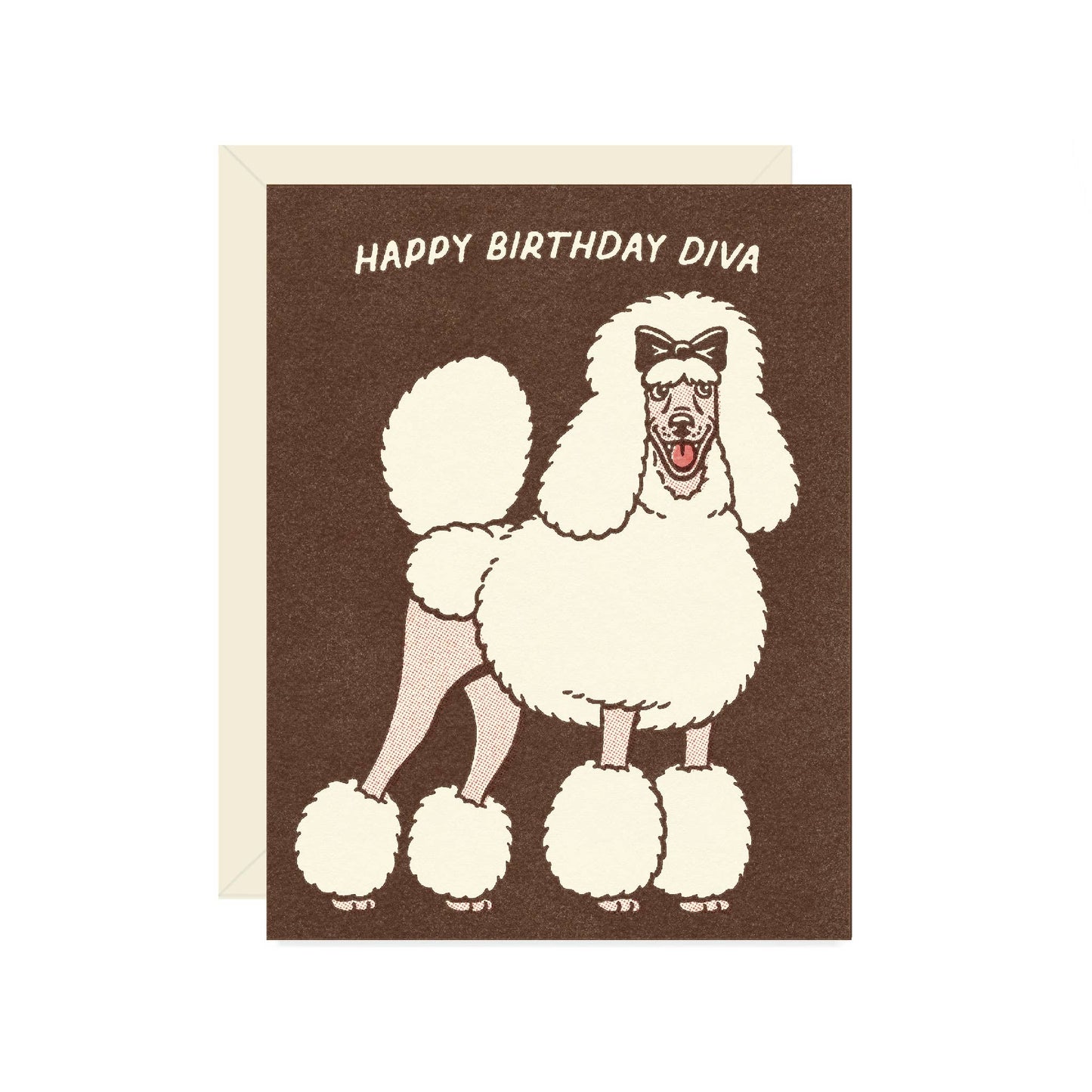Diva Poodle Birthday Card