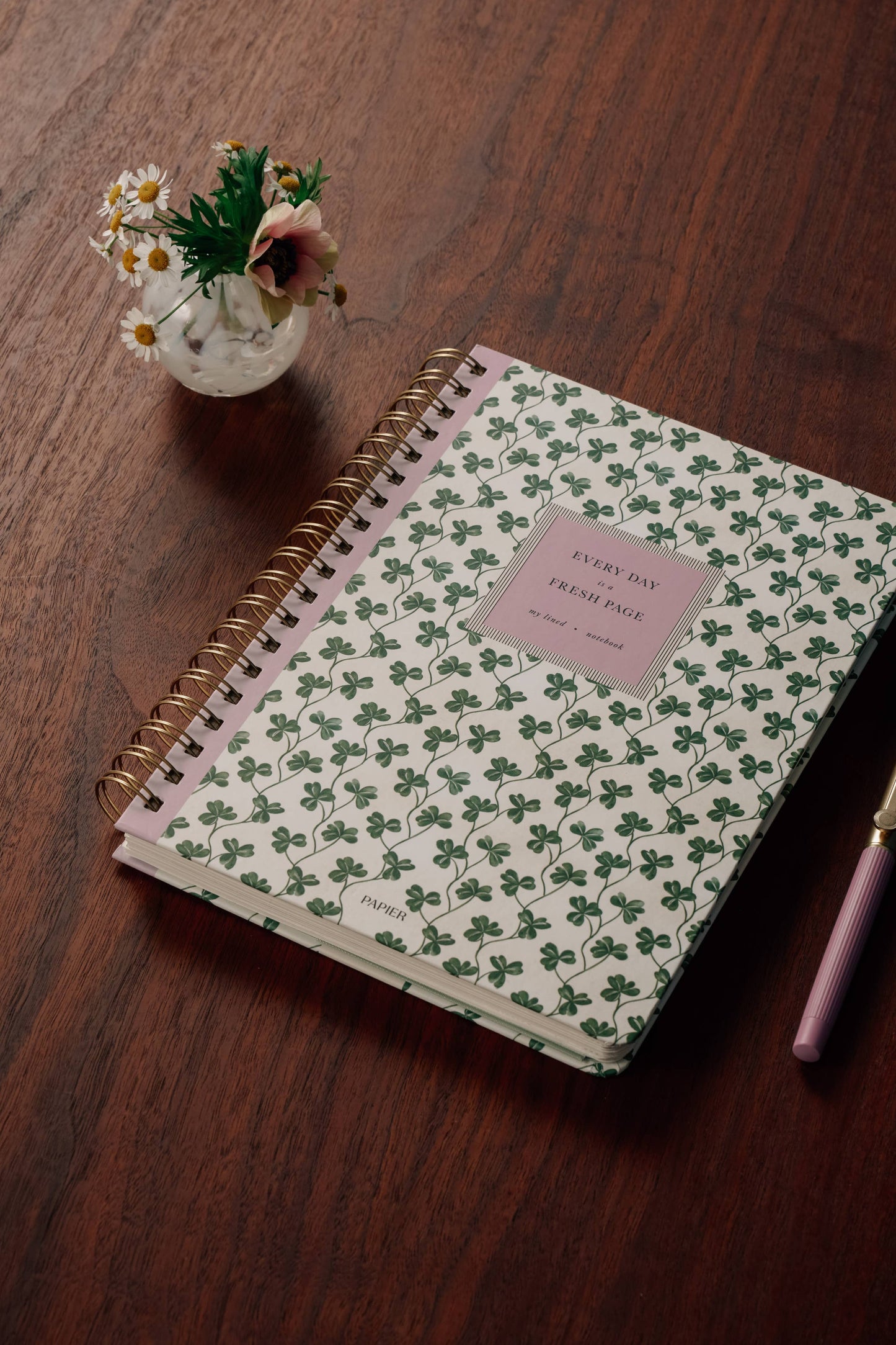 Clover Vine Spiral Lined Notebook