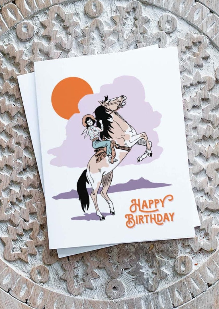 Cowgirl Birthday Card