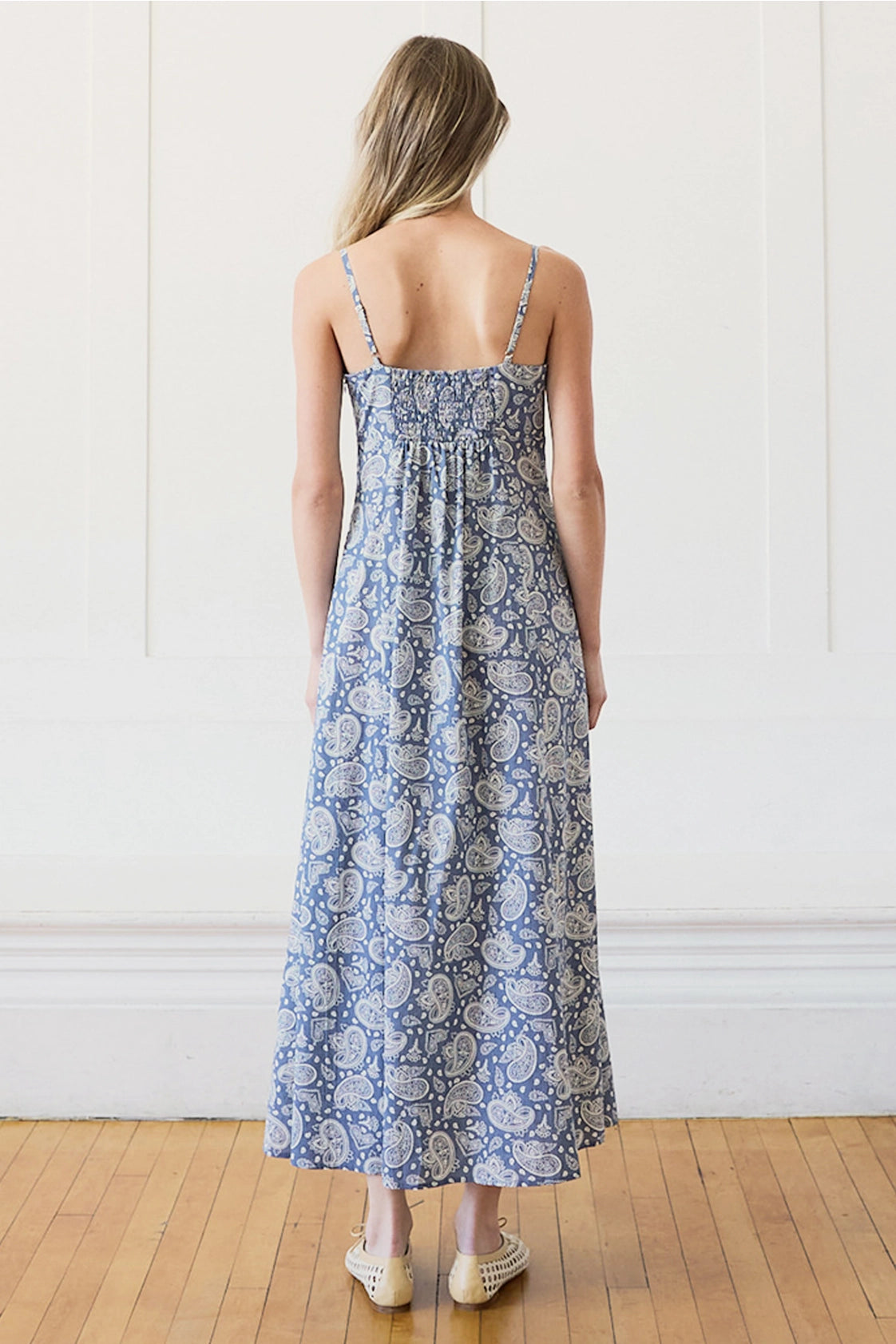 Blue Paisley Maxi Dress