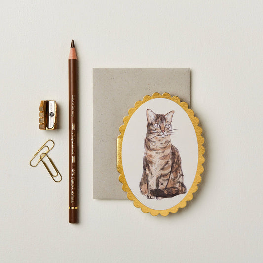 No. 10 Tabby Cat Mini Card