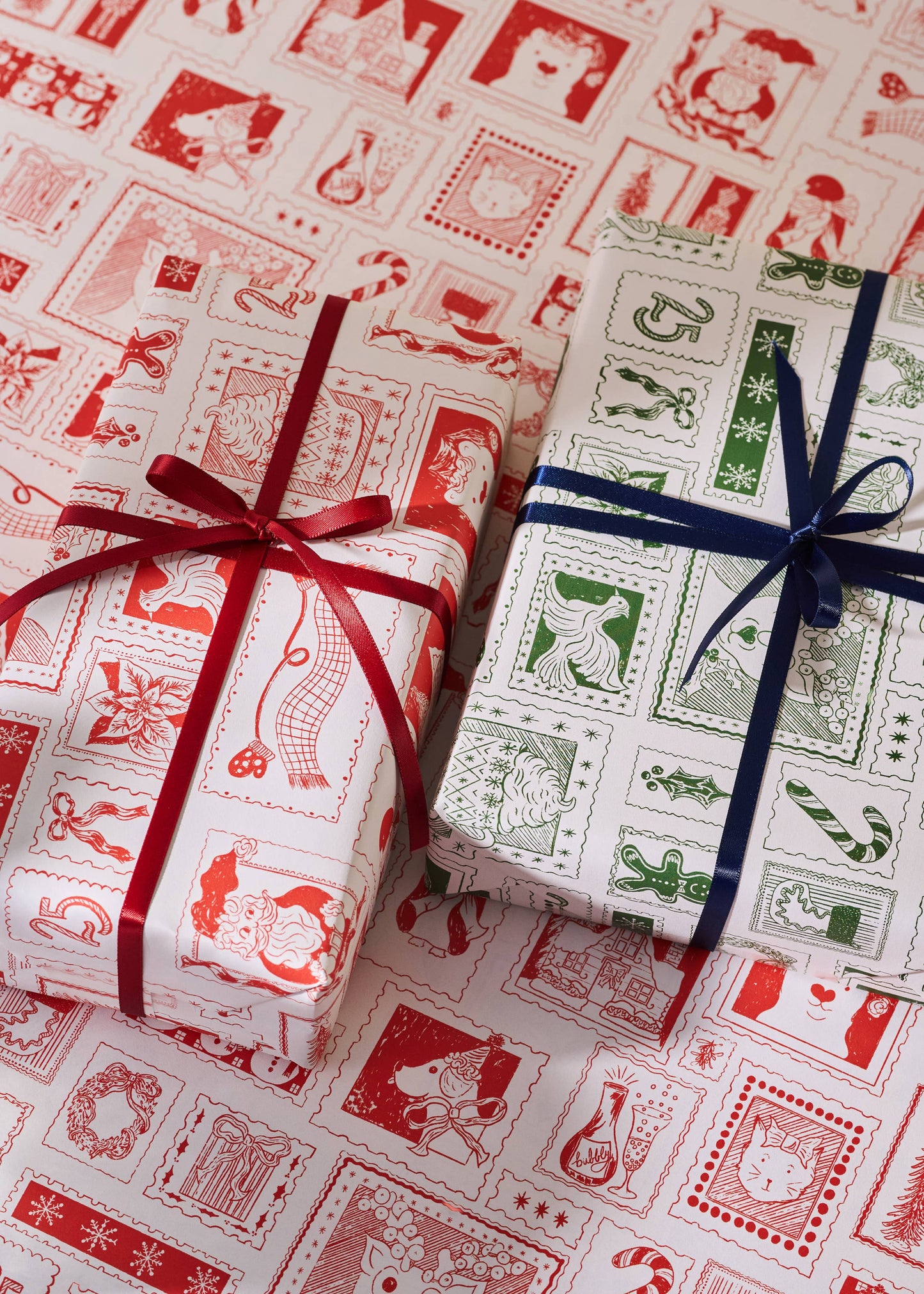 North Pole Post Double Sided Gift Wrap | Roll of 3 Sheets