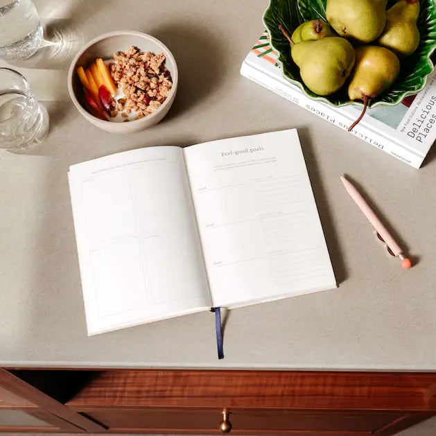 Happy Stripes Hardcover Wellness Journal