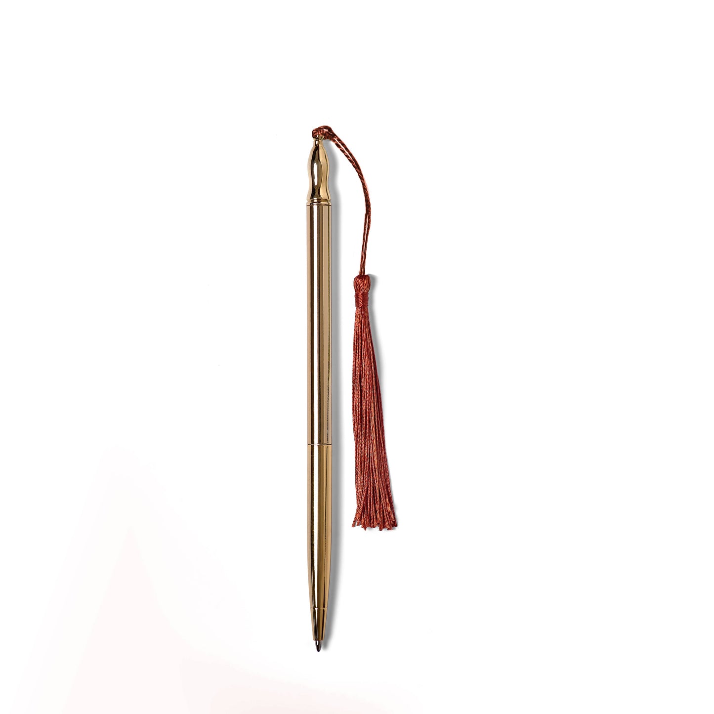 24k Gold Plated Ballpoint Pen | Rust Tassel