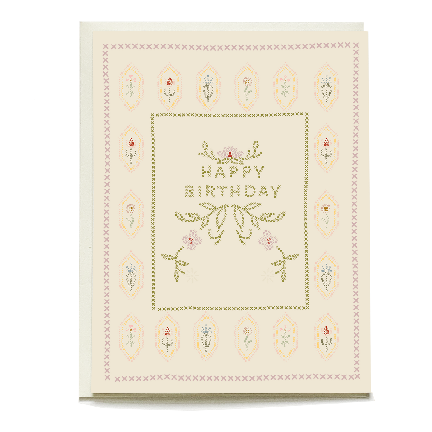 Cross-Stitch Birthday Card