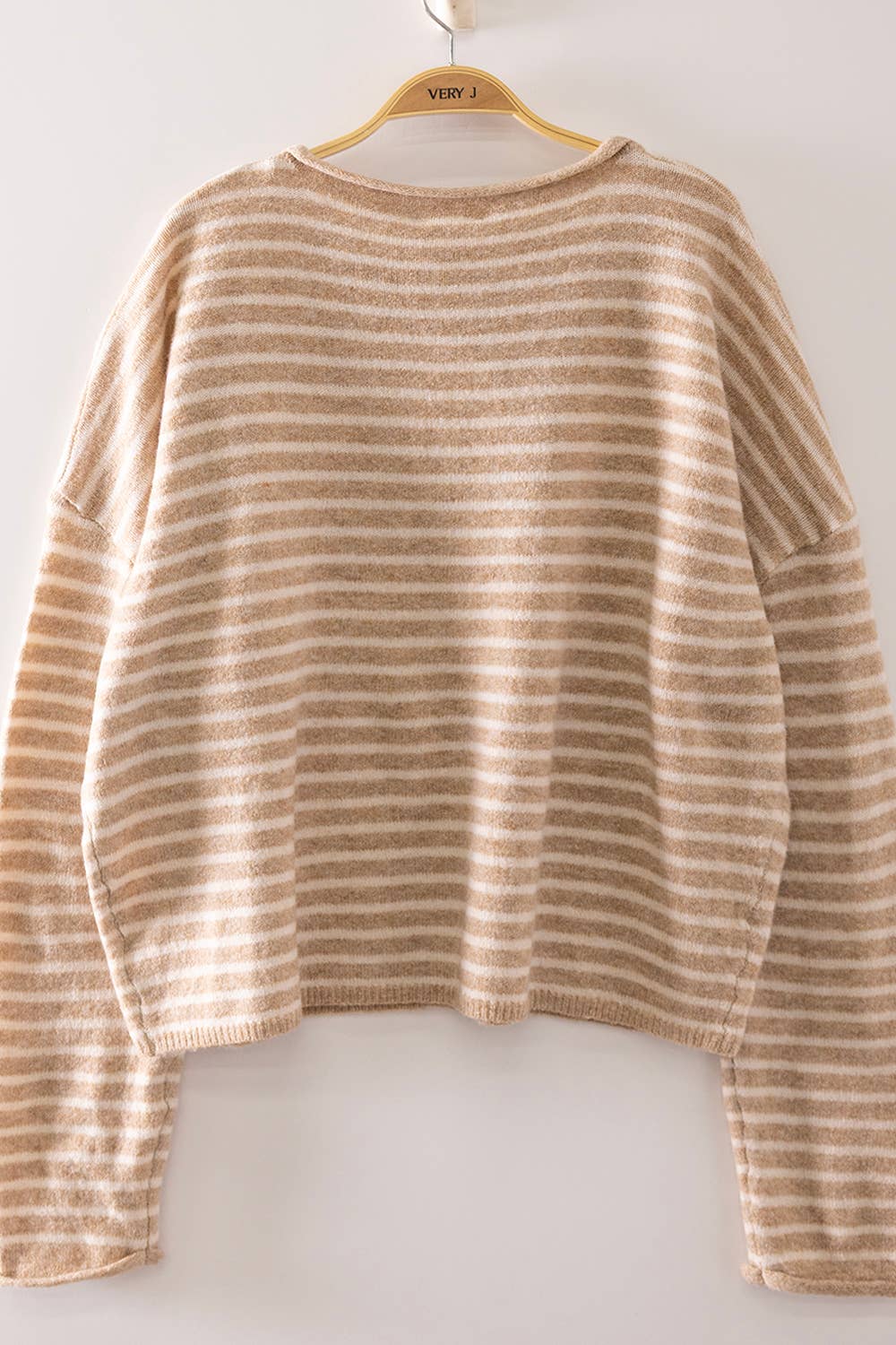 Piper Stripe Cardigan | Beige