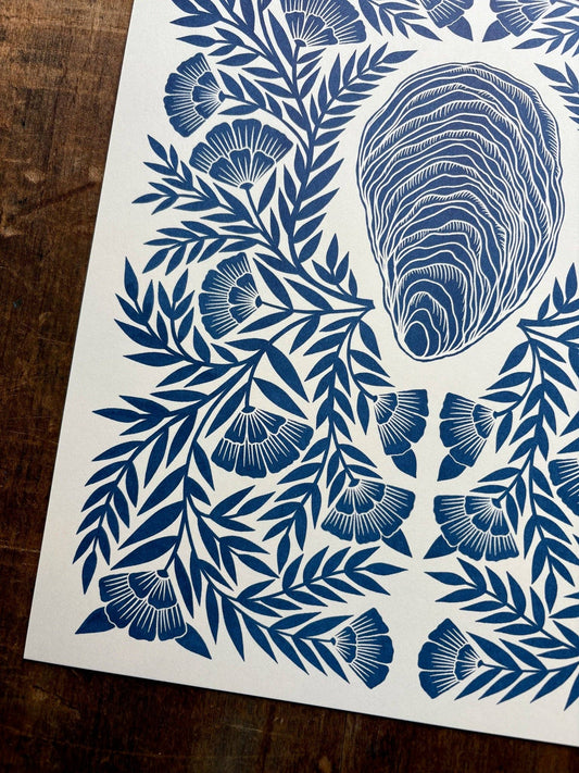 Oyster Risograph Print | 11 x 14