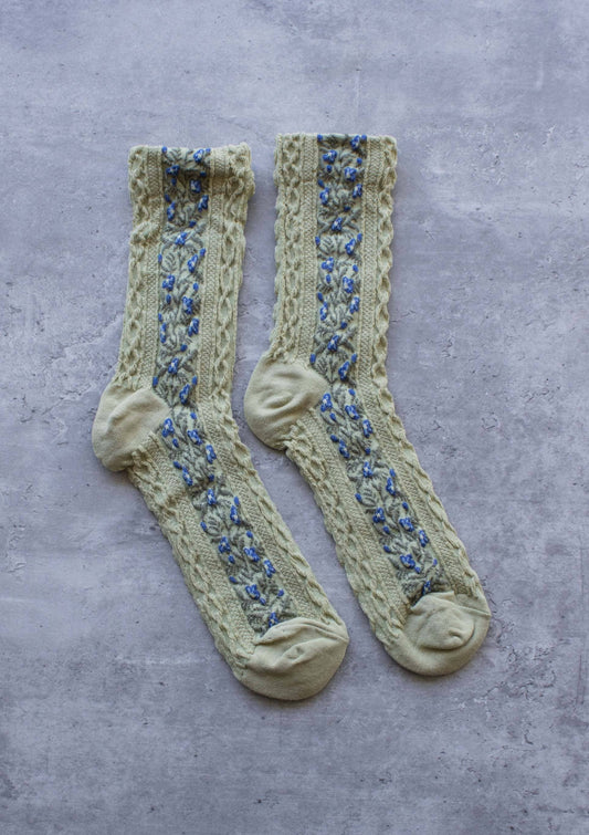 Emma Vintage Socks | Sage