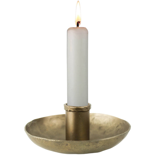 Saucer Taper Holder | Brass