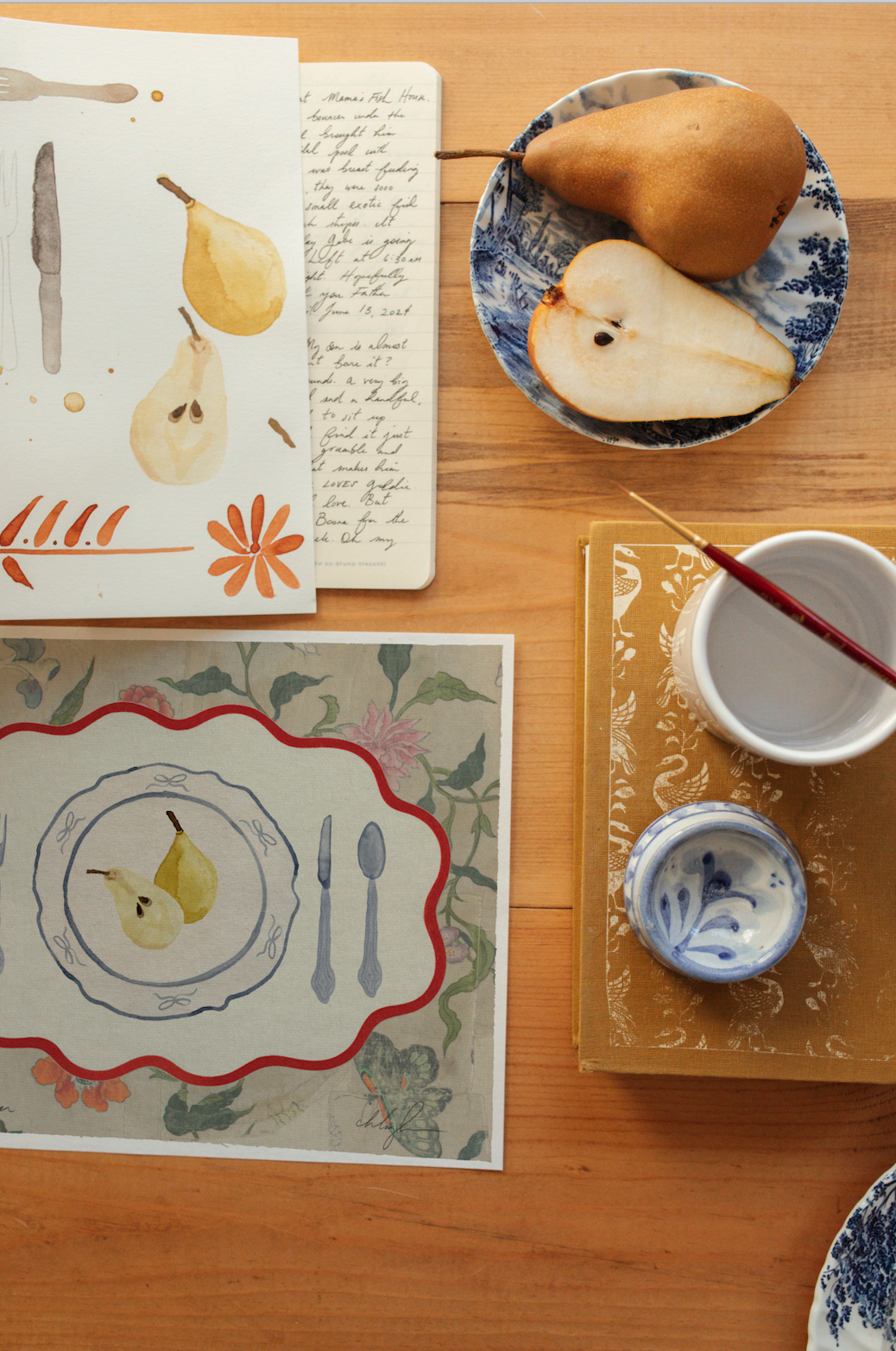 Pears For Dinner Art Print | 11 x 14