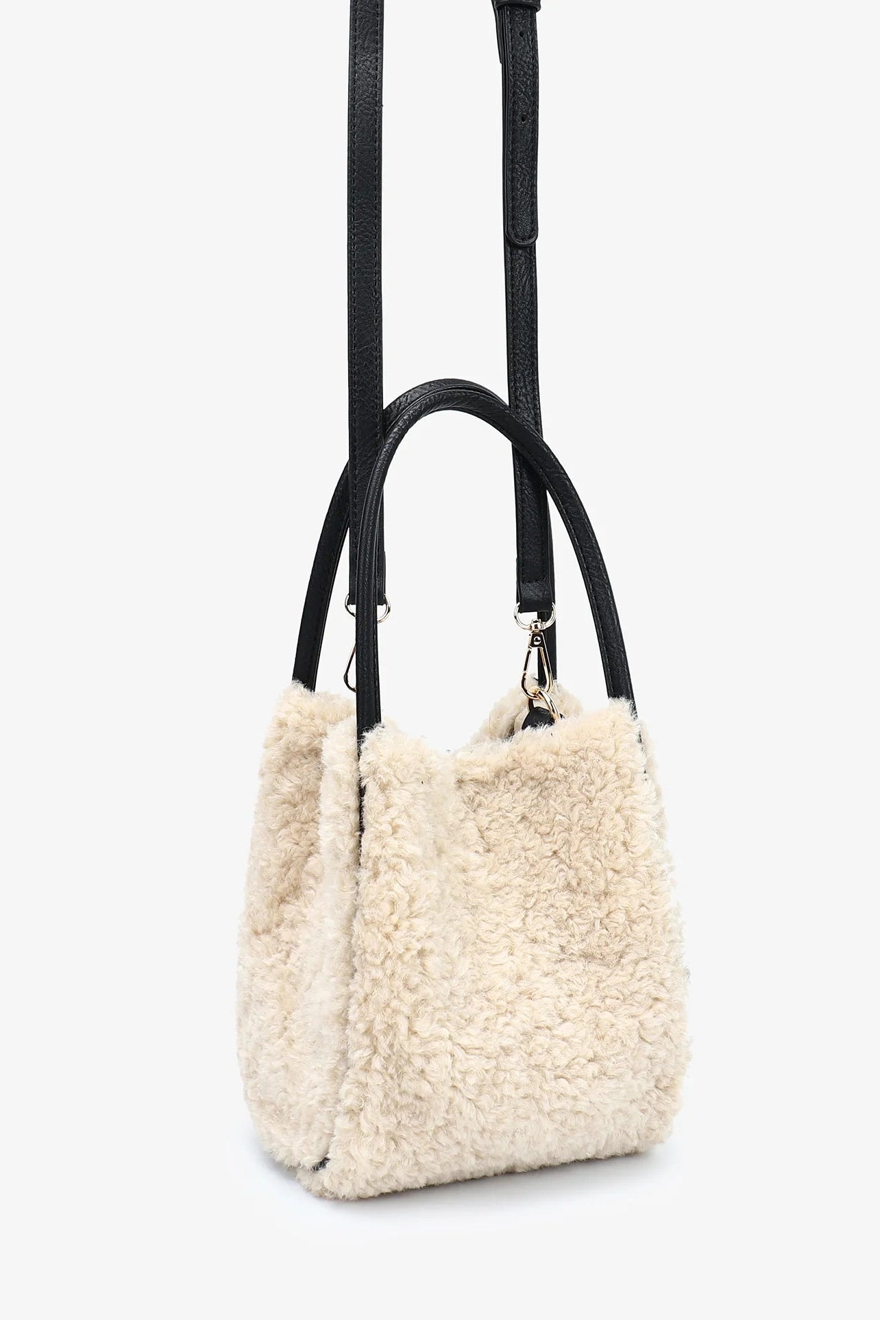 Hollace Mini Tote | Cream Shearling