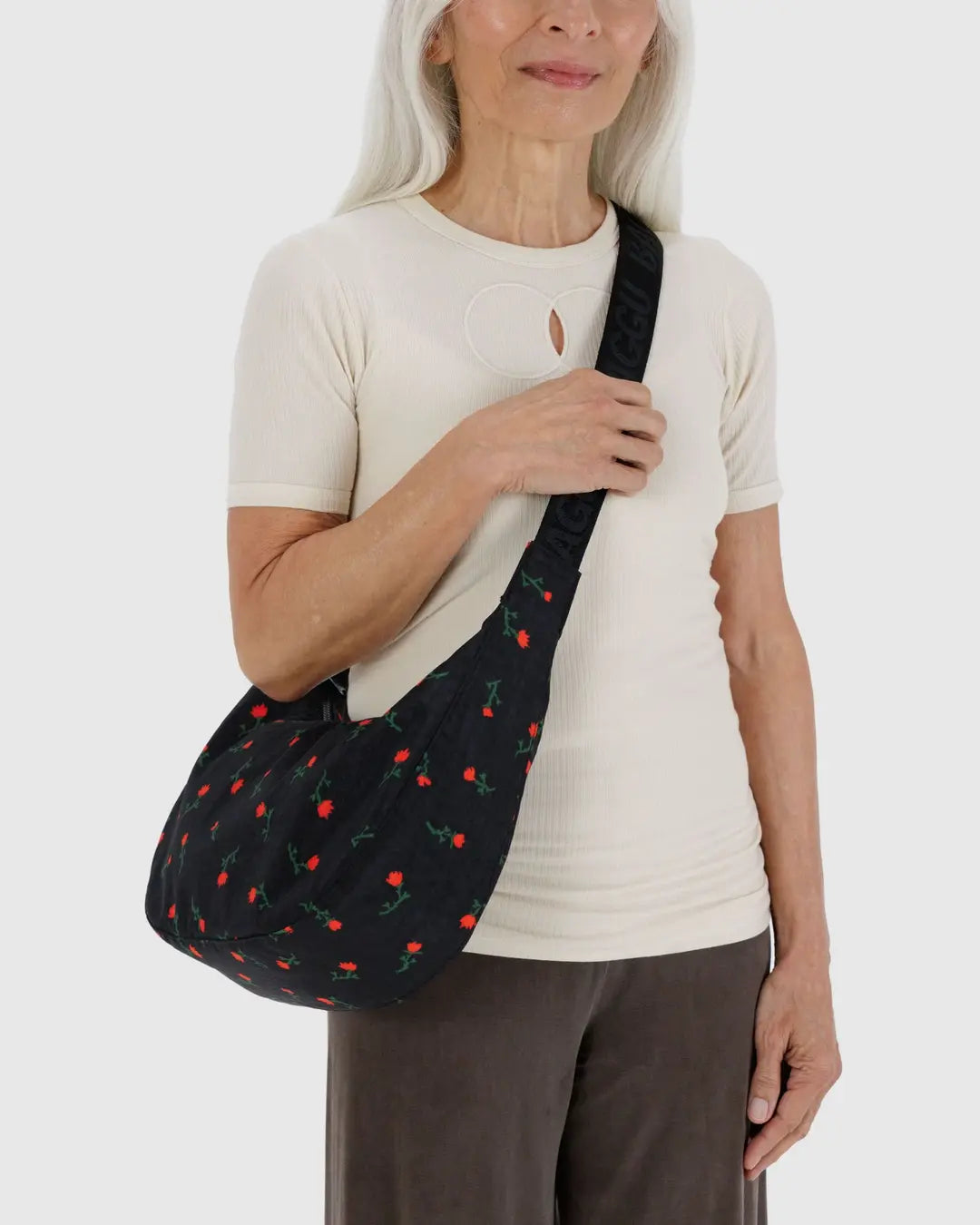 Medium Crescent Bag | Painted Wildflower