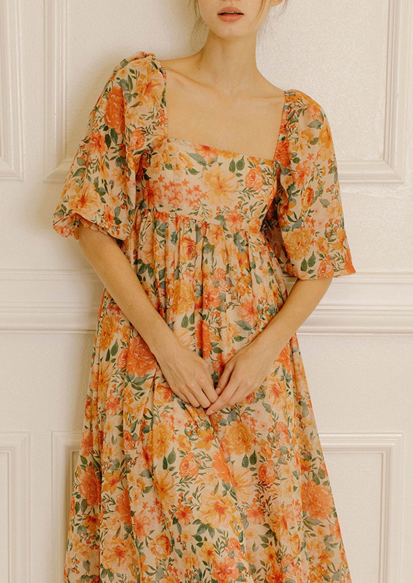Feelin' Peachy Midi Dress