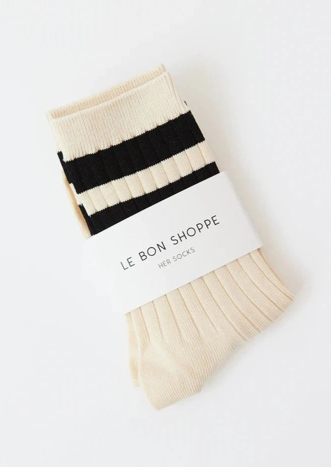 Her Varsity Socks | Black