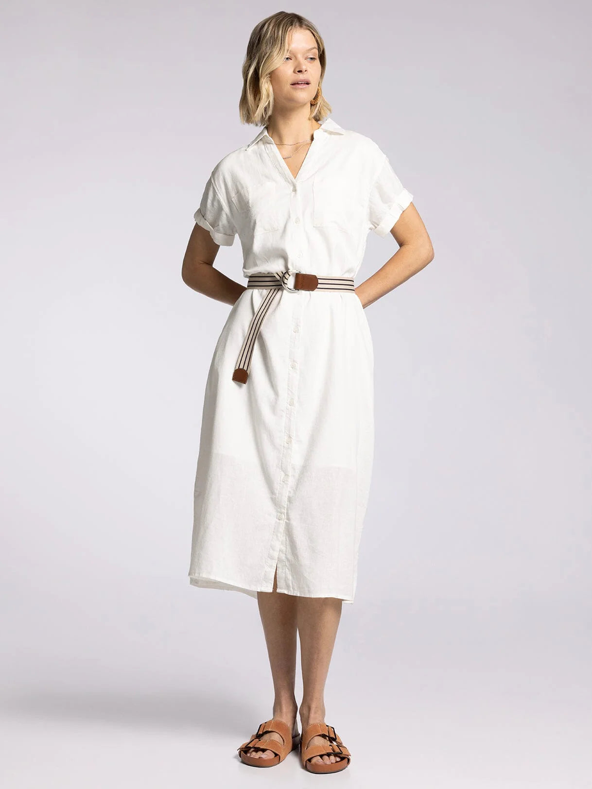 Easy Does It Midi Dress | White