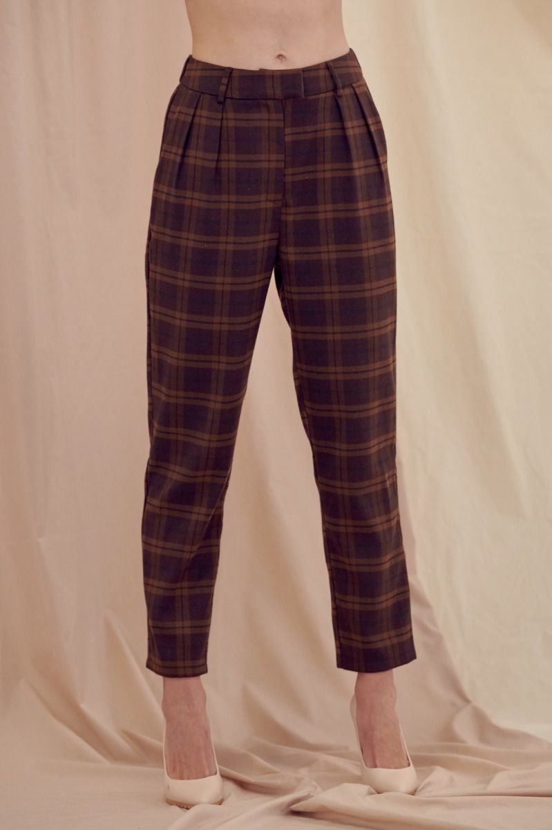 Sally Plaid Trousers