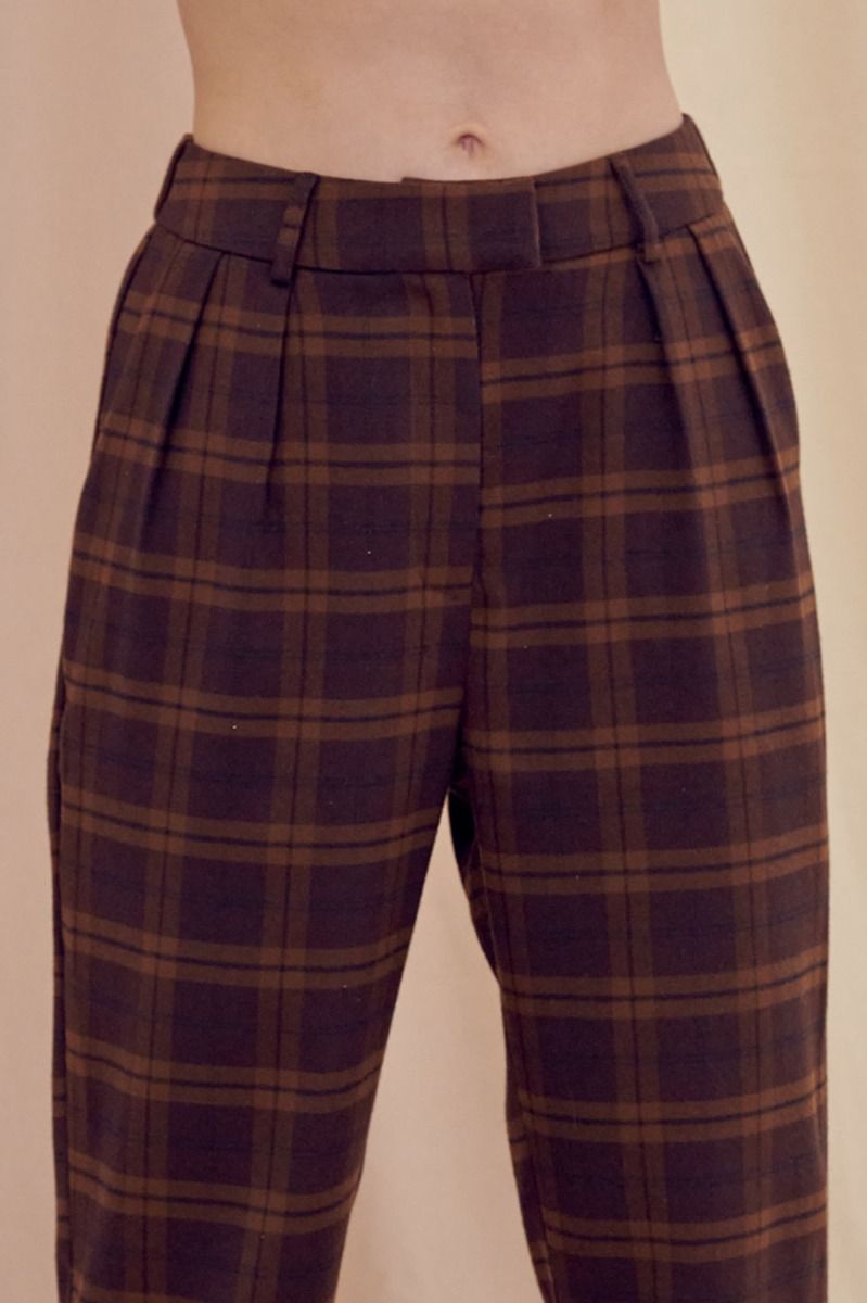 Sally Plaid Trousers